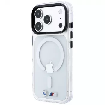 BMW M IML Glossy Metal Logo & Trims MagSafe pouzdro pro iPhone 18 Pro / 17 Pro - transparentní