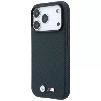 BMW M Quadrille Kevlar Metal Logo MagSafe pouzdro pro iPhone 18 Pro / 17 Pro - námořnická modrá