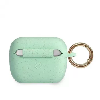 GUESS GUACAPSILGLGN kryt na AirPods Pro zelený silikonový třpytivý
