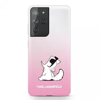 Karl Lagerfeld KLHCS21LCFNRCPI S21 Ultra pevné pouzdro růžové Choupette Fun