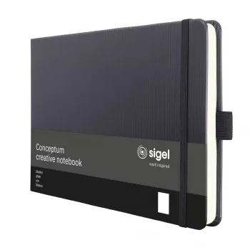 SIGEL CO201 zápisník A5 čistý černý 66 listů