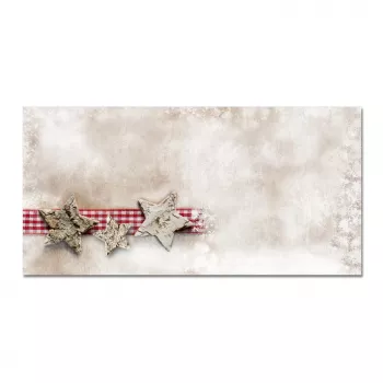 Sigel DU049 vánoční obálka DIN long (DL, 110 x 220 mm), Winter Chalet, hnědá/červená, 90 g/m²