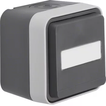 Hager WNC181 nástěnná zásuvka SCHUKO s klopným krytem a popisovým polem, W.1, IP55