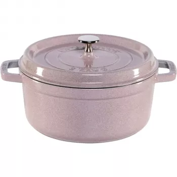 Kulatý litinový hrnec Staub La Cocotte 24 cm, Cherry Blossom