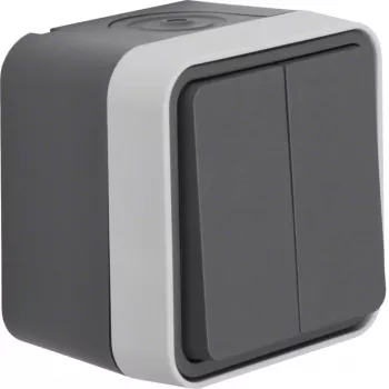 Hager WNC042 Series Switch Surface-Mounted W.1 IP55 Grey