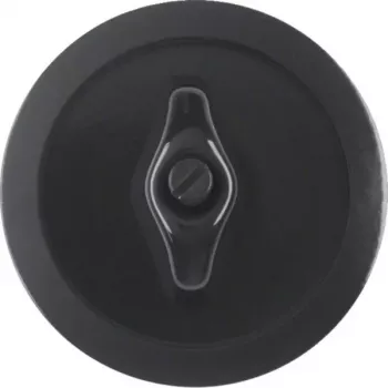 Středová deska s otočným knoflíkem Hager WTW1000BG, Serie 1930, leskle černá