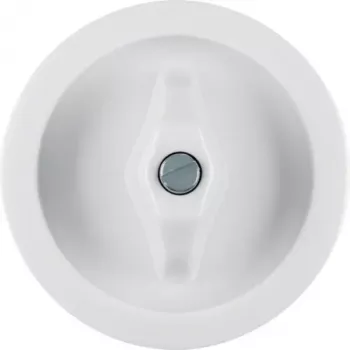 Hager WTW1000WG Central Plate with Knob, Series 1930, Polar White Glossy