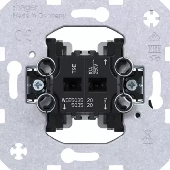 Řídicí vložka pro roletu s mechanickým a elektronickým blokováním Hager WDE503520, 10 A, 250 V, pod omítku, černá