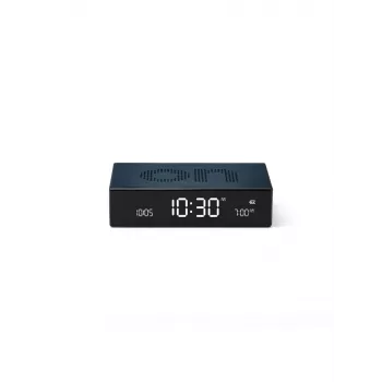 Oboustranný budík Lexon Flip Premium modrý LR152B