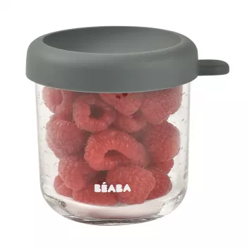 BEABA skleněná dóza na potraviny s vzduchotěsným víkem 250 ml Mineral