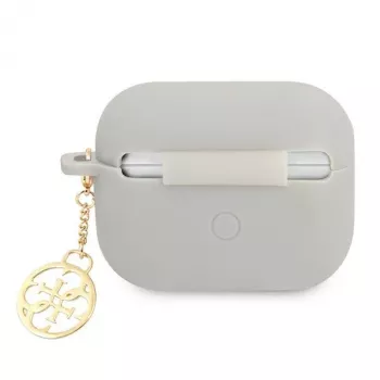 Guess GUAPLSC4EG pouzdro na AirPods Pro šedé silikonové Charm 4G kolekce