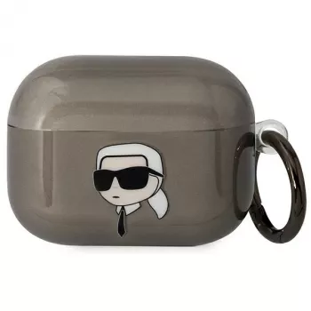 Pouzdro Karl Lagerfeld KLAPHNIKTCK pro AirPods Pro černé Karl Head