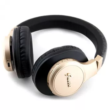 GUESS GUBH604GEMK Bluetooth přes hlavu sluchátka černá 4G Script