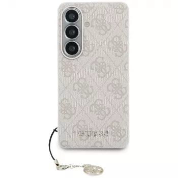 GUESS 4G Classic Logo Charm MagSafe pouzdro na Samsung Galaxy S26 - růžové
