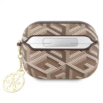 GUESS GUE003033 GCube Charm pouzdro na AirPods Pro hnědé
