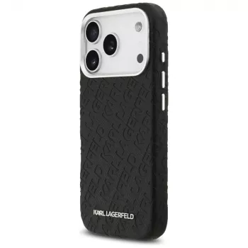 Pouzdro MagSafe Karl Lagerfeld FW Stamped Karl pro Apple iPhone 17 Pro černé