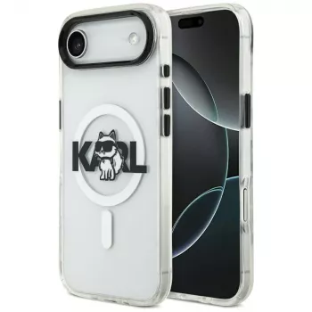 Karl Lagerfeld IML Choupette Sketch Logo MagSafe pouzdro na iPhone Air, transparentní