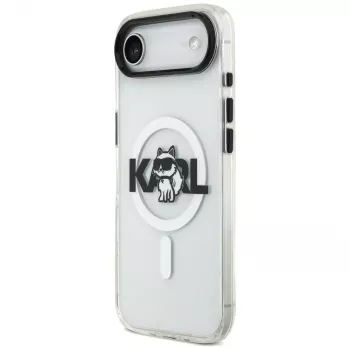 Karl Lagerfeld IML Choupette Sketch Logo MagSafe pouzdro na iPhone Air, transparentní