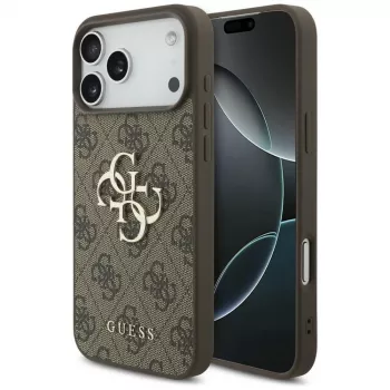 GUESS 4G Big Logo pouzdro pro iPhone 17 Pro Max / 18 Pro Max - hnědé
