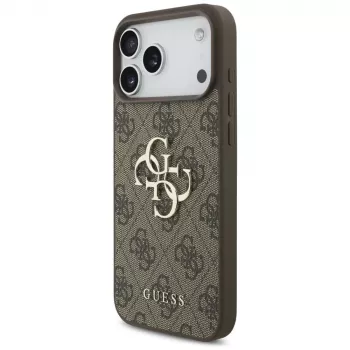 GUESS 4G Big Logo pouzdro pro iPhone 17 Pro Max / 18 Pro Max - hnědé