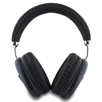 GUESS Bluetooth 5.3 přes hlavu sluchátka s kovovým trojúhelníkovým logem - černá