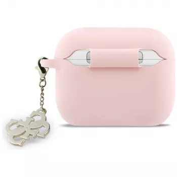 GUESS silikonové pouzdro 4G Charm pro AirPods Pro 3, růžové