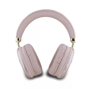 GUESS Metallic Triangle Logo On-Ear Bluetooth sluchátka V5.3 růžová