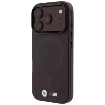 BMW M IML Frosted Metal Logo & Trims pouzdro MagSafe pro iPhone 18 Pro / 17 Pro - vínové