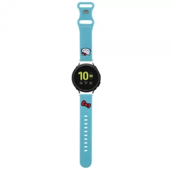 Hello Kitty Universal Silicone Strap HKUWMSCHBLB, Kitty Head, Blue, 20mm