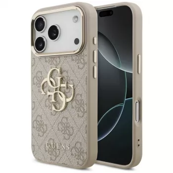 GUESS 4G Big Classic Logo pouzdro pro Apple iPhone 17 Pro / 18 Pro - růžové zlato