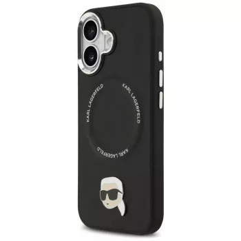 Pouzdro MagSafe Karl Lagerfeld Karl Pin pro iPhone 17 – černé