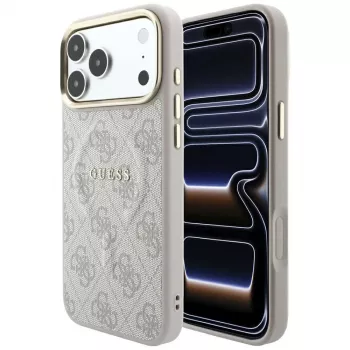 GUESS Embossed 4G Classic MagSafe pouzdro pro iPhone 17 Pro / 18 Pro - růžové