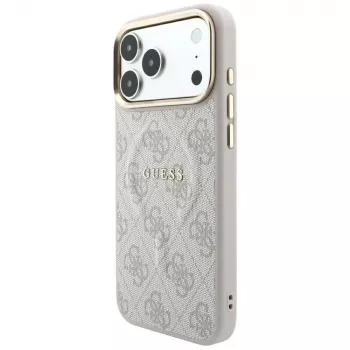 GUESS Embossed 4G Classic MagSafe pouzdro pro iPhone 17 Pro / 18 Pro - růžové