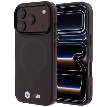 BMW M IML Frosted Metal Logo & Trims pouzdro MagSafe pro iPhone 18 Pro Max / 17 Pro Max - vínové
