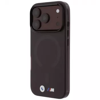 BMW M IML Frosted Metal Logo & Trims pouzdro MagSafe pro iPhone 18 Pro Max / 17 Pro Max - vínové