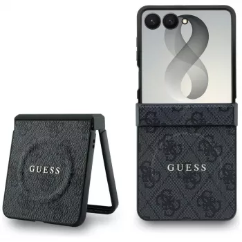 GUESS 4G Classic MagSafe pouzdro pro Samsung Galaxy Z Flip8 - černé