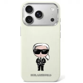 Karl Lagerfeld Smooth Ikonik Sketch MagSafe pouzdro pro iPhone 18 Pro / 17 Pro béžové