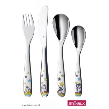 WMF Unicorn dětský příborový set 4dílný stříbrný