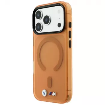 BMW M IML Frosted Metal Logo & Trims MagSafe pouzdro pro iPhone 18 Pro / 17 Pro - oranžové