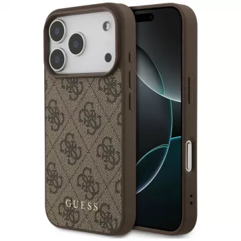 GUESS 4G Classic pouzdro pro iPhone 18 Pro / 17 Pro - hnědé