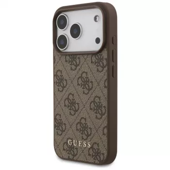 GUESS 4G Classic pouzdro pro iPhone 18 Pro / 17 Pro - hnědé