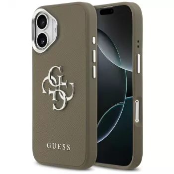 Guess Grained Big 4G Classic Logo pouzdro pro Apple iPhone 17 - hnědé