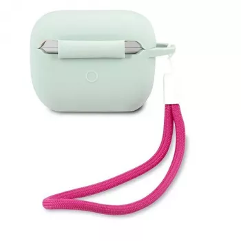 GUESS Vintage silikonové pouzdro pro AirPods Pro - modrá fuchsiová