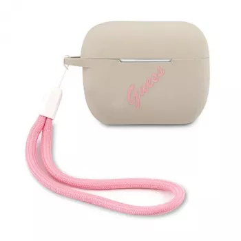 GUESS Vintage silikonové pouzdro pro Apple AirPods Pro - šedá růžová