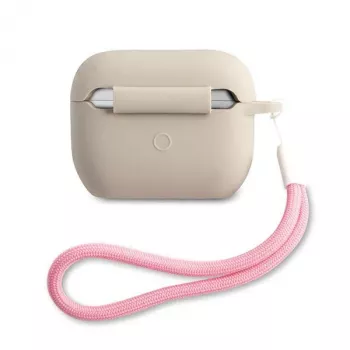 GUESS Vintage silikonové pouzdro pro Apple AirPods Pro - šedá růžová