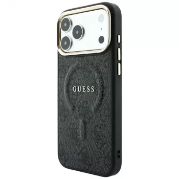GUESS Embossed 4G Classic MagSafe pouzdro pro iPhone 17 Pro / 18 Pro - černé