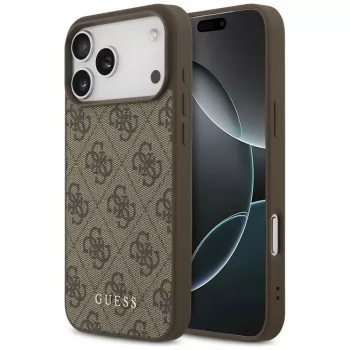 GUESS 4G Classic pouzdro pro iPhone 18 Pro Max / 17 Pro Max – hnědé