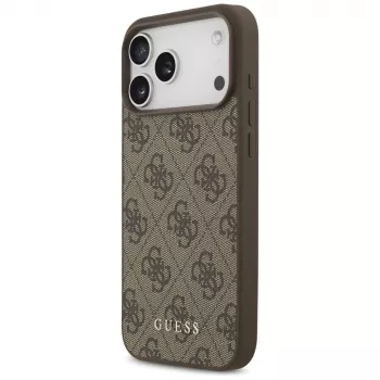 GUESS 4G Classic pouzdro pro iPhone 18 Pro Max / 17 Pro Max – hnědé