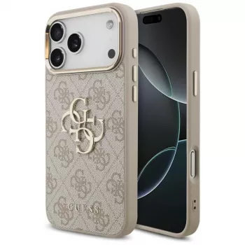 GUESS 4G Big 4G Classic Logo pouzdro pro iPhone 17 Pro Max / 18 Pro Max - růžové zlato