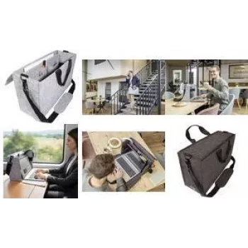 Taška na stůl SIGEL Business Felt Bag Desk Sharing Bag Workspace M/L ze syntetické plsti se 2 uchy, šedá